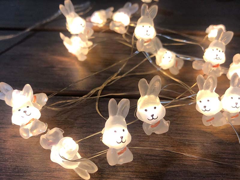 Easter string lights with Bunny
