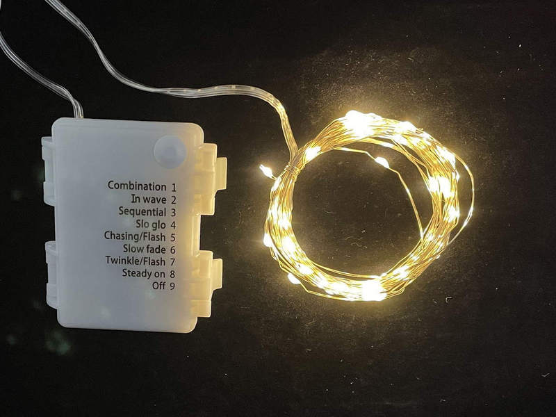 Battery-operated Lights, length 5m, thin wire