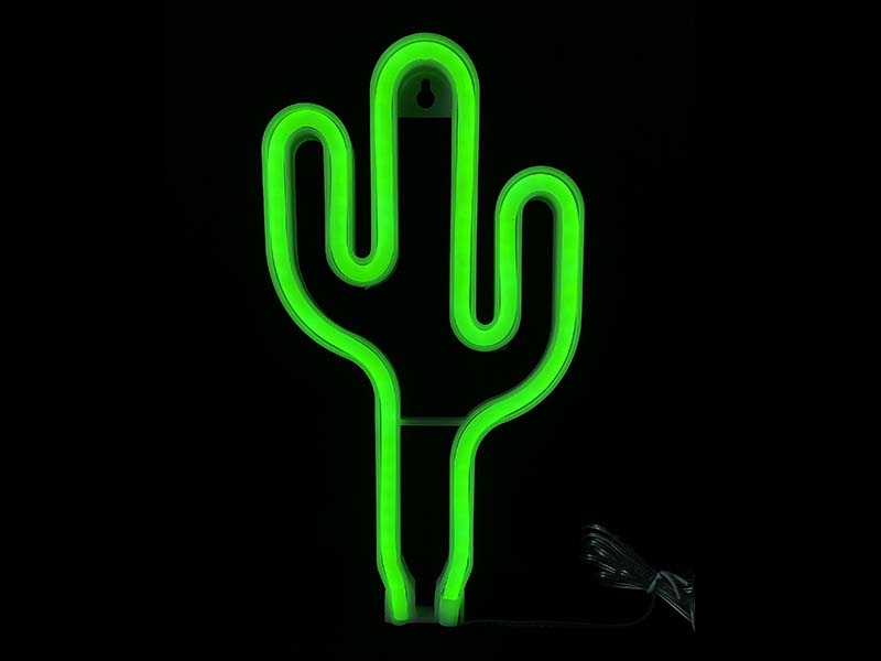 Decorative Hanging Cactus, neon rope